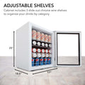 Whynter BR-091WS Beverage Refrigerator With Lock – Stainless Steel 90 Can Capacity