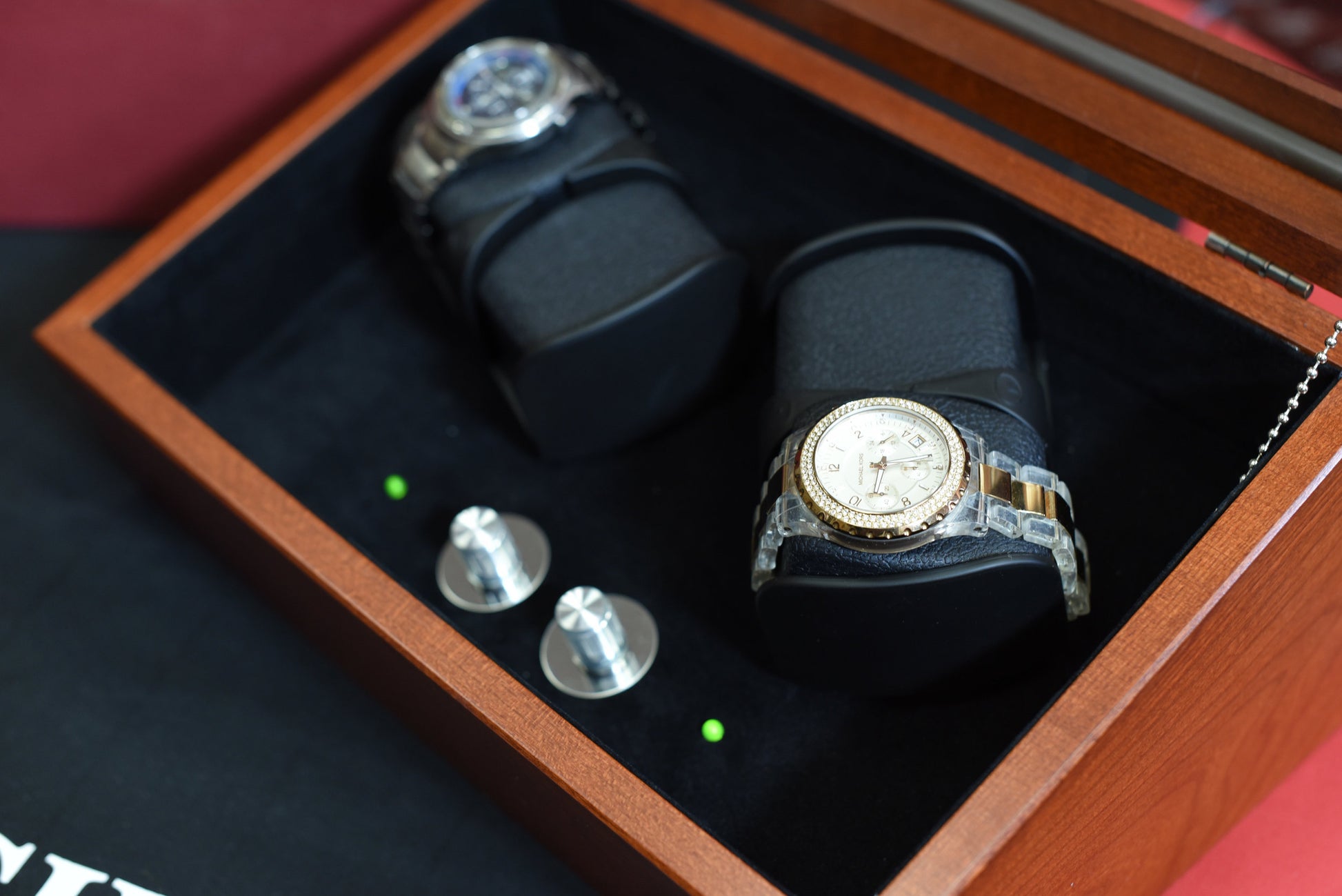 Admiral  Double Watch Winder Chest by American Chest - Crown Humidors