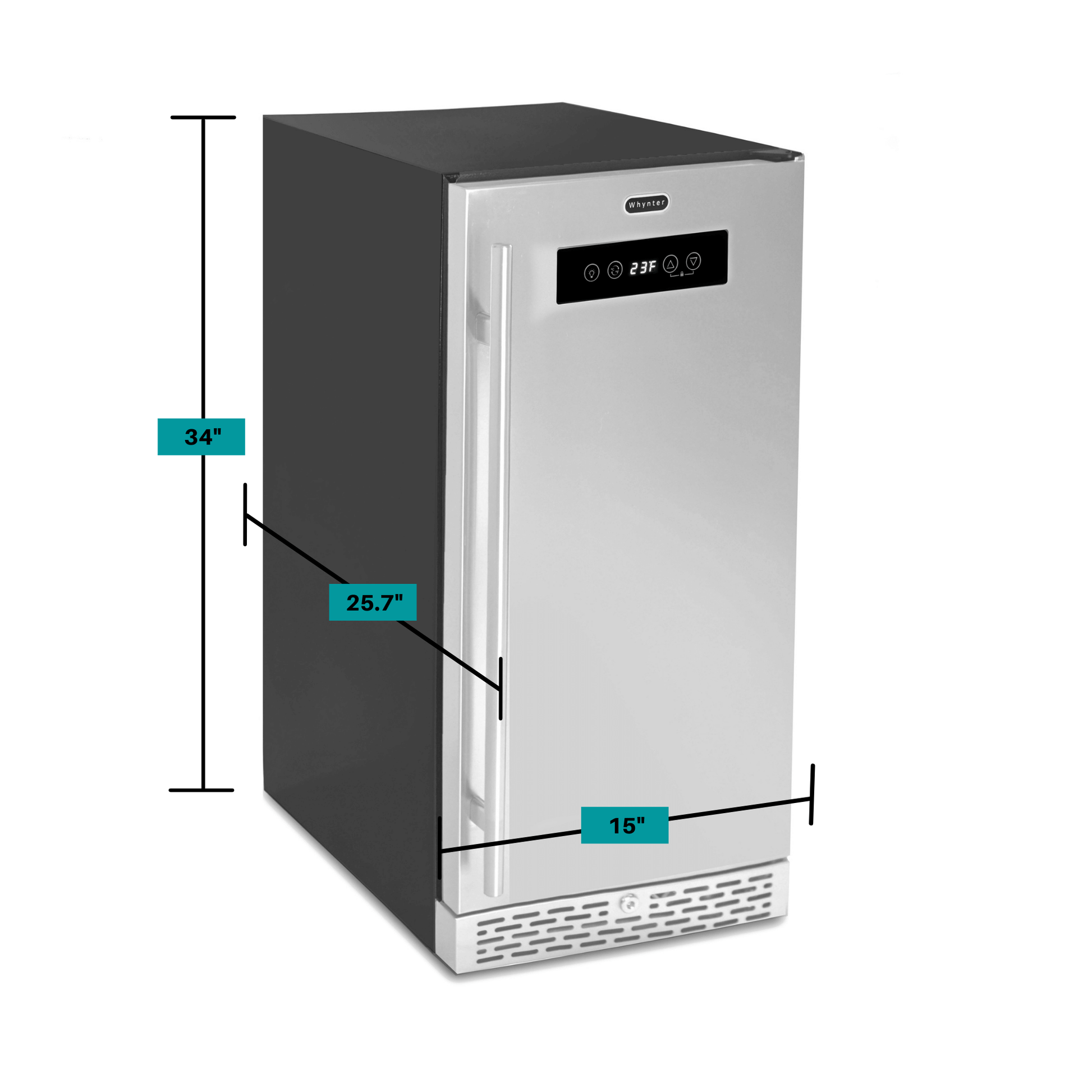 Whynter BEF-286SB Stainless Steel Built-in or Freestanding 2.9 cu. ft. Beer Keg Froster Beverage Refrigerator with Digital Controls