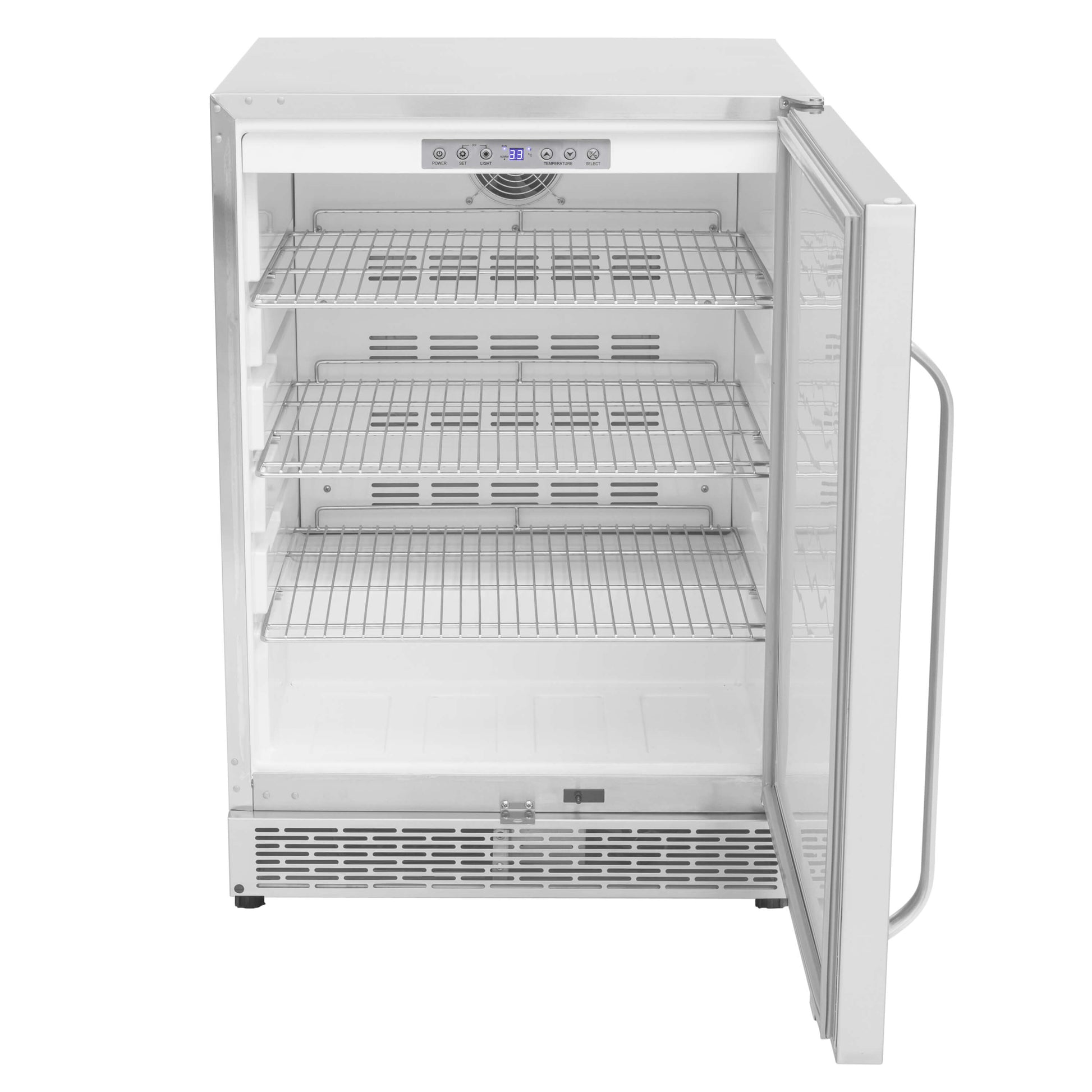 Whynter BOR-53024-SSW/BOR-53024-SSWa Energy Star 24? Built-in Outdoor 5.3 cu.ft. Beverage Refrigerator Cooler Full Stainless Steel Exterior with Lock and Optional Caster Wheels