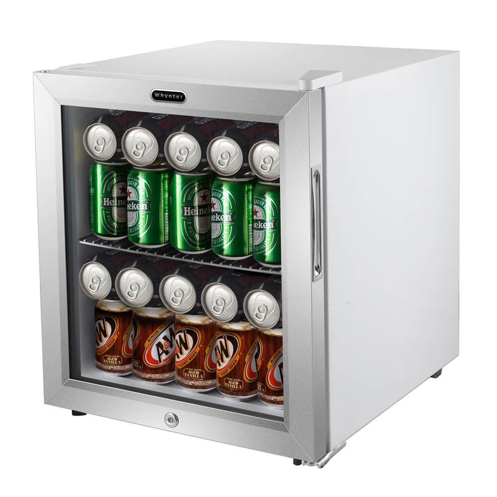 Whynter BR-062WS Beverage Refrigerator With Lock – Stainless Steel 62 Can Capacity