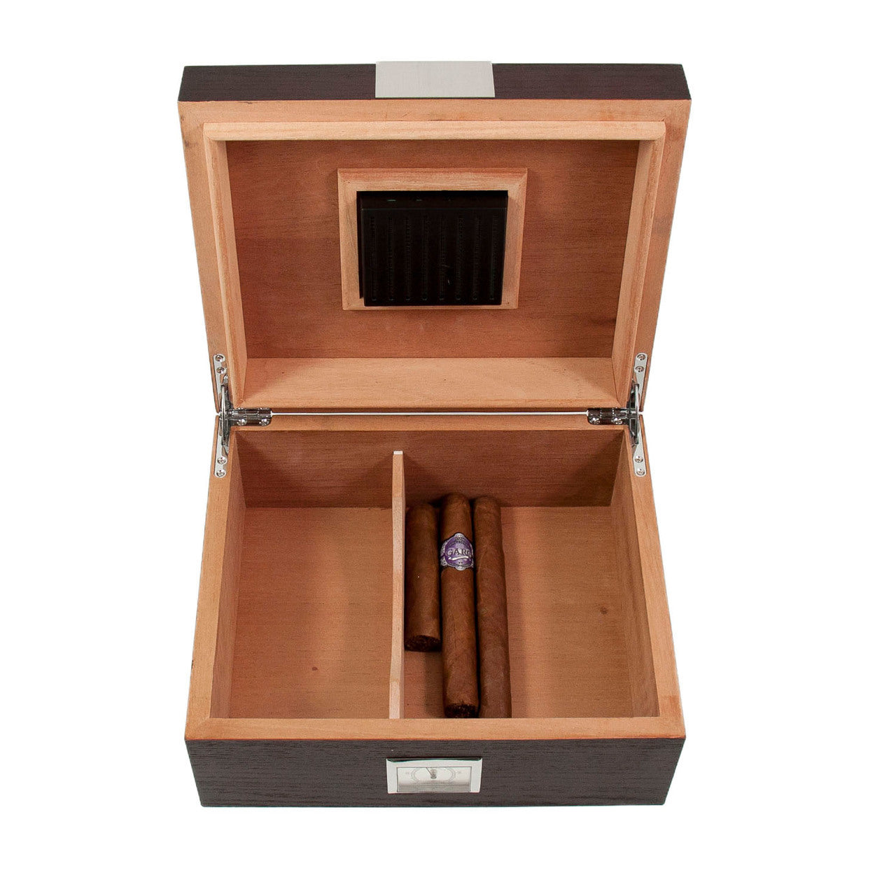 "Espresso" Wood Cigar Humidor with Spanish Cedar Lining - 50 Cigar ct - Crown Humidors