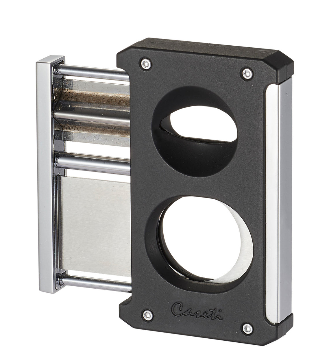 Caseti Trident 3 In 1 Matte Black Cigar Cutter - Cacu140Bk