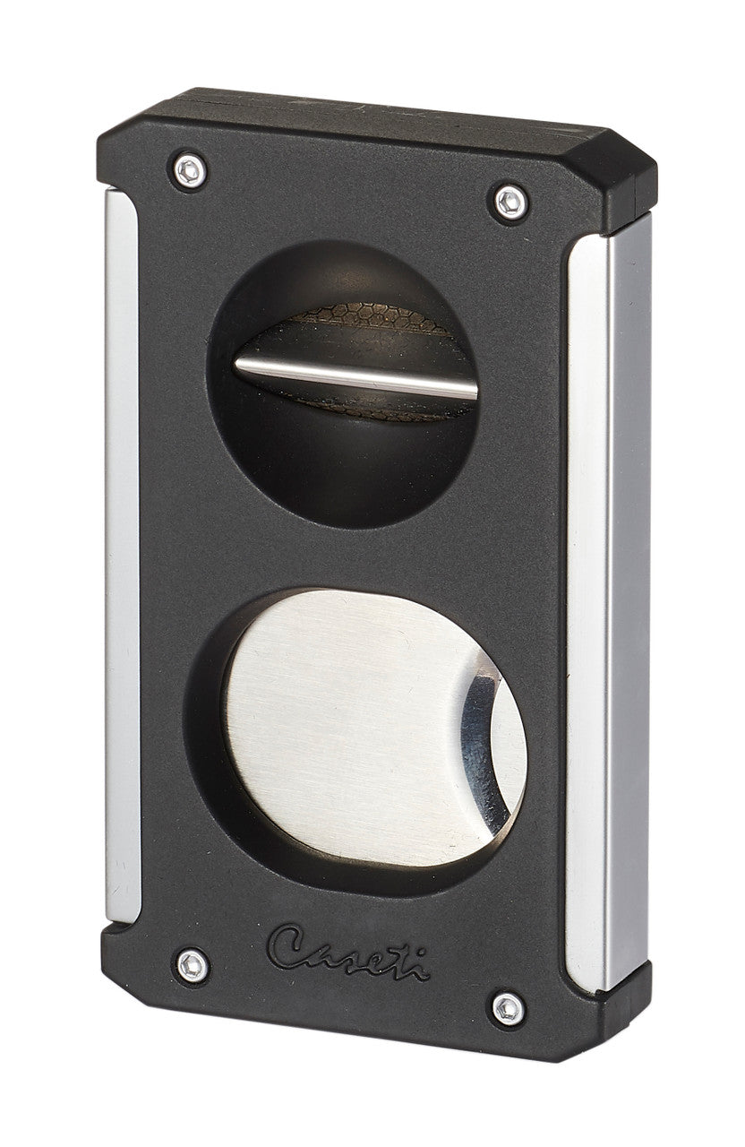 Caseti Trident 3 In 1 Matte Black Cigar Cutter - Cacu140Bk