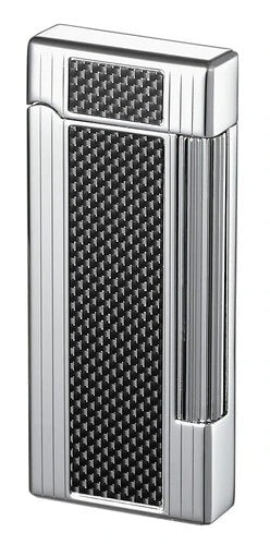 Caseti Ravensdale Flint Traditional Flame Lighter - Black Carbon Fiber - Crown Humidors