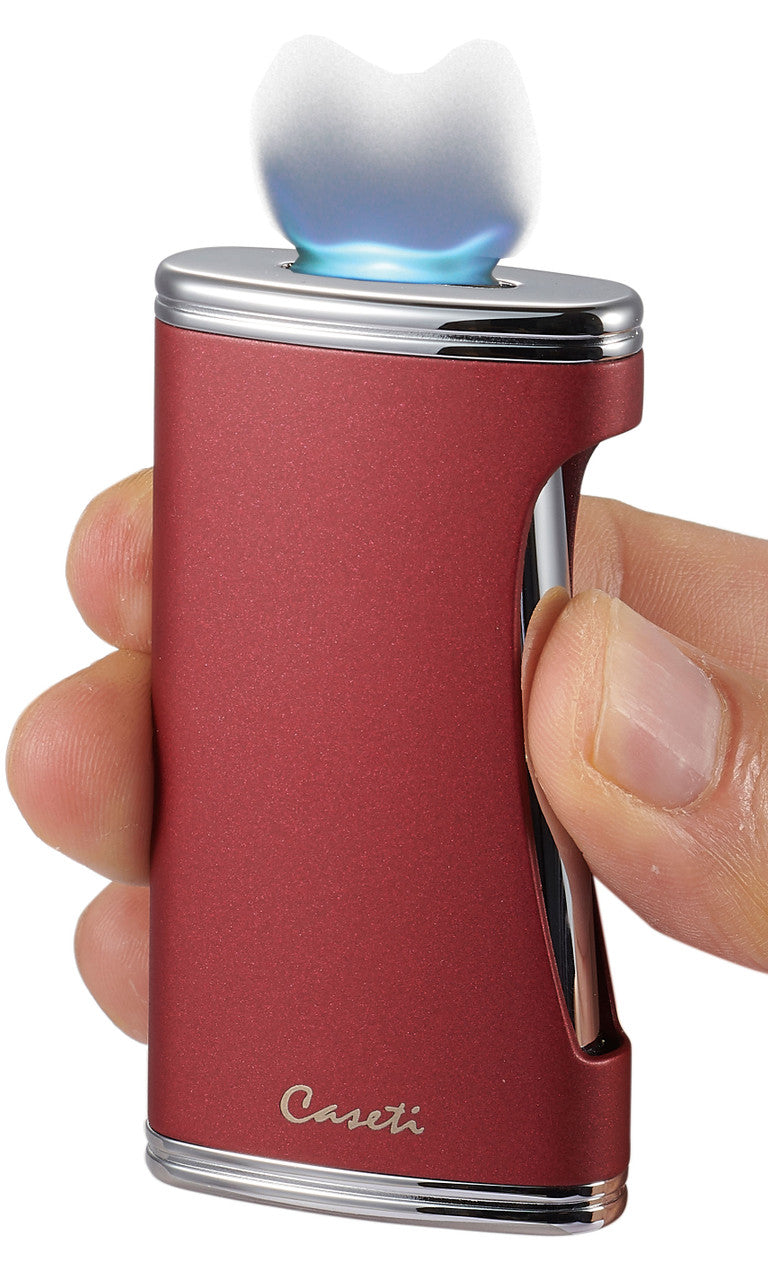 Caseti Bigflat Burgundy Cigar Lighter - Cal567Bg