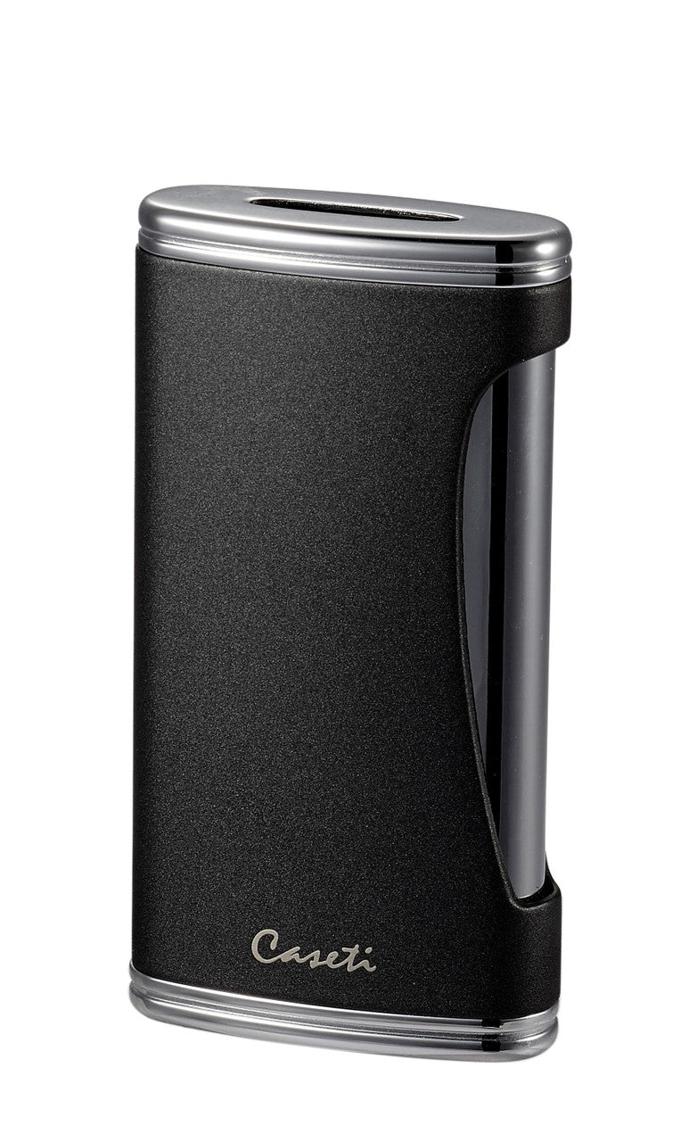 Caseti Bigflat Black Matte Cigar Lighter - Cal567Bk