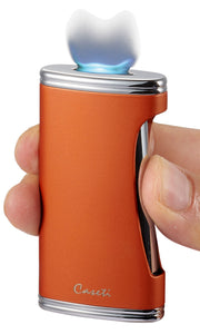 Caseti Bigflat Burnt Orange Cigar Lighter - Cal567Or