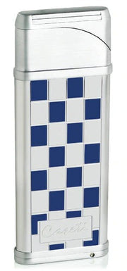 Caseti Alchemy Windproof Flame Coil Lighter - Blue Grid Lacquer - Crown Humidors