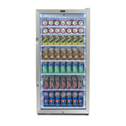 Whynter CBM-1060XLW/CBM-1060XLWa Freestanding 10.6 cu. ft. Stainless Steel Commercial Beverage Merchandiser with Superlit Door and Lock -White