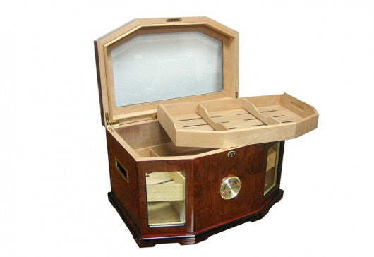 The Chancellor High Gloss Lacquer Humidor by Prestige Import Group - 300 Cigar ct - Crown Humidors