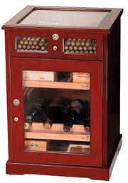 DON SALVATORE - HAVANA CIGAR CAFE DISPLAY -  144 Cigar Capacity / 8 Wine Bottles - Crown Humidors