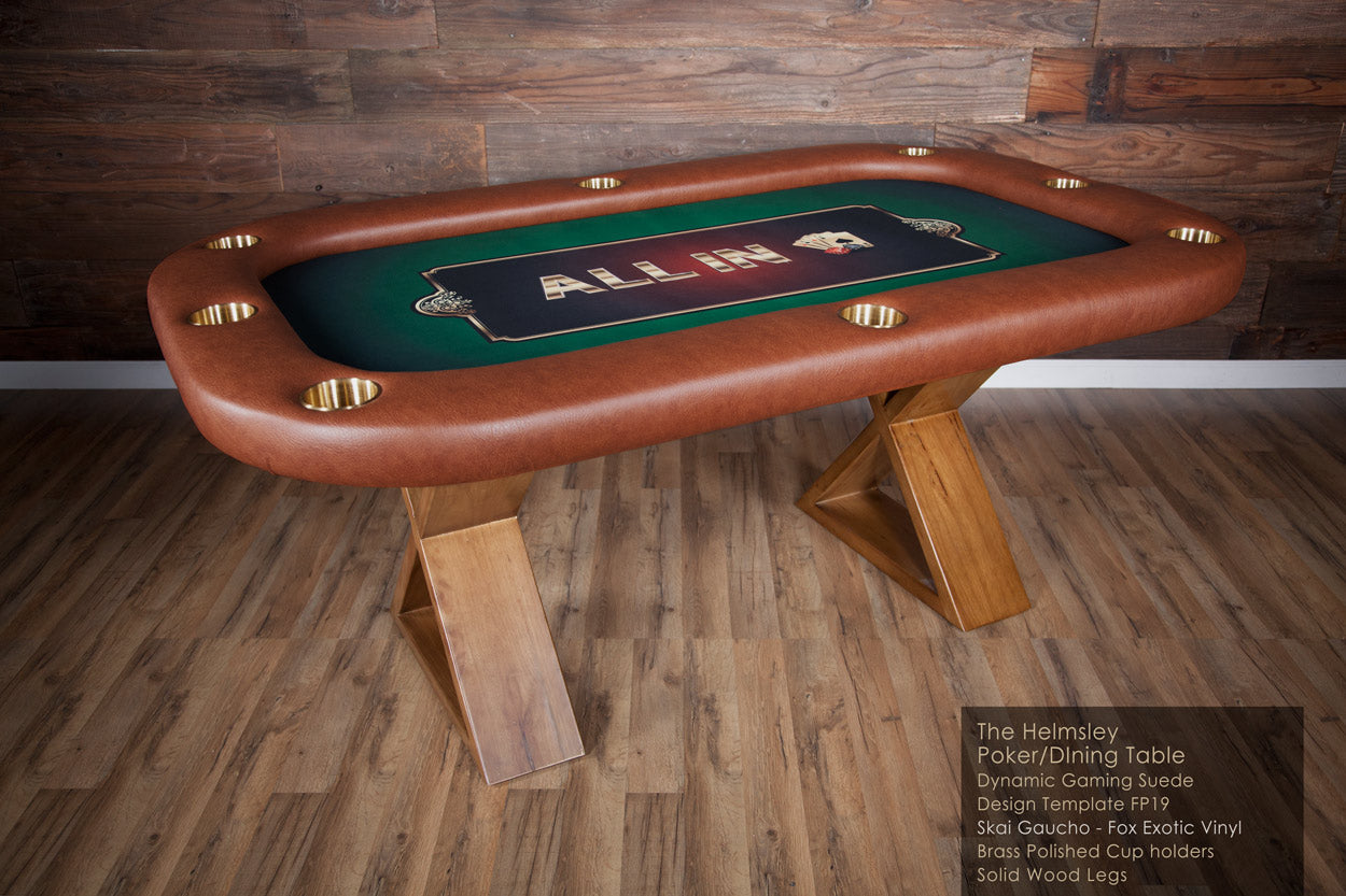 The Helmsley Poker Table With Matching Dining Top - Crown Humidors