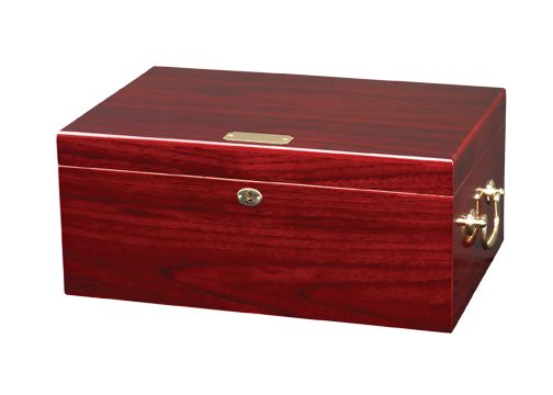 Quality Importers Tuscany Desktop Humidor - 100 Cigar High Gloss - Crown Humidors