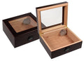 The Capri Glasstop Deluxe Humidor - 60 Cigar ct. - Crown Humidors