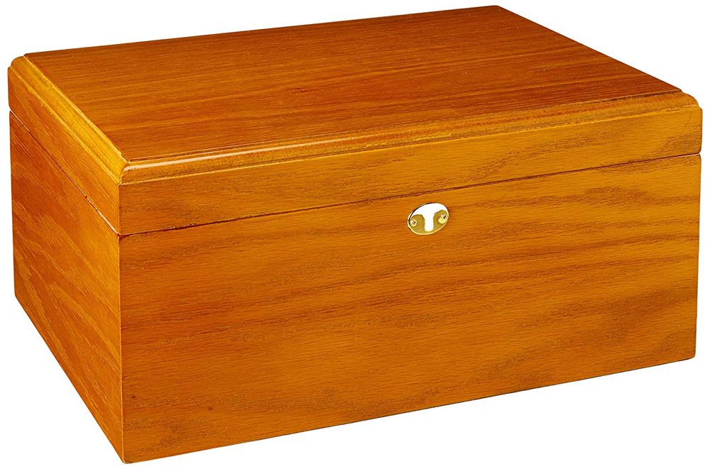 Quality Importers Milano - 75 Cigar Humidor Oak - Crown Humidors