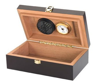 Quality Importers 12 Cigar Travel Humidor - Mahogany - Crown Humidors