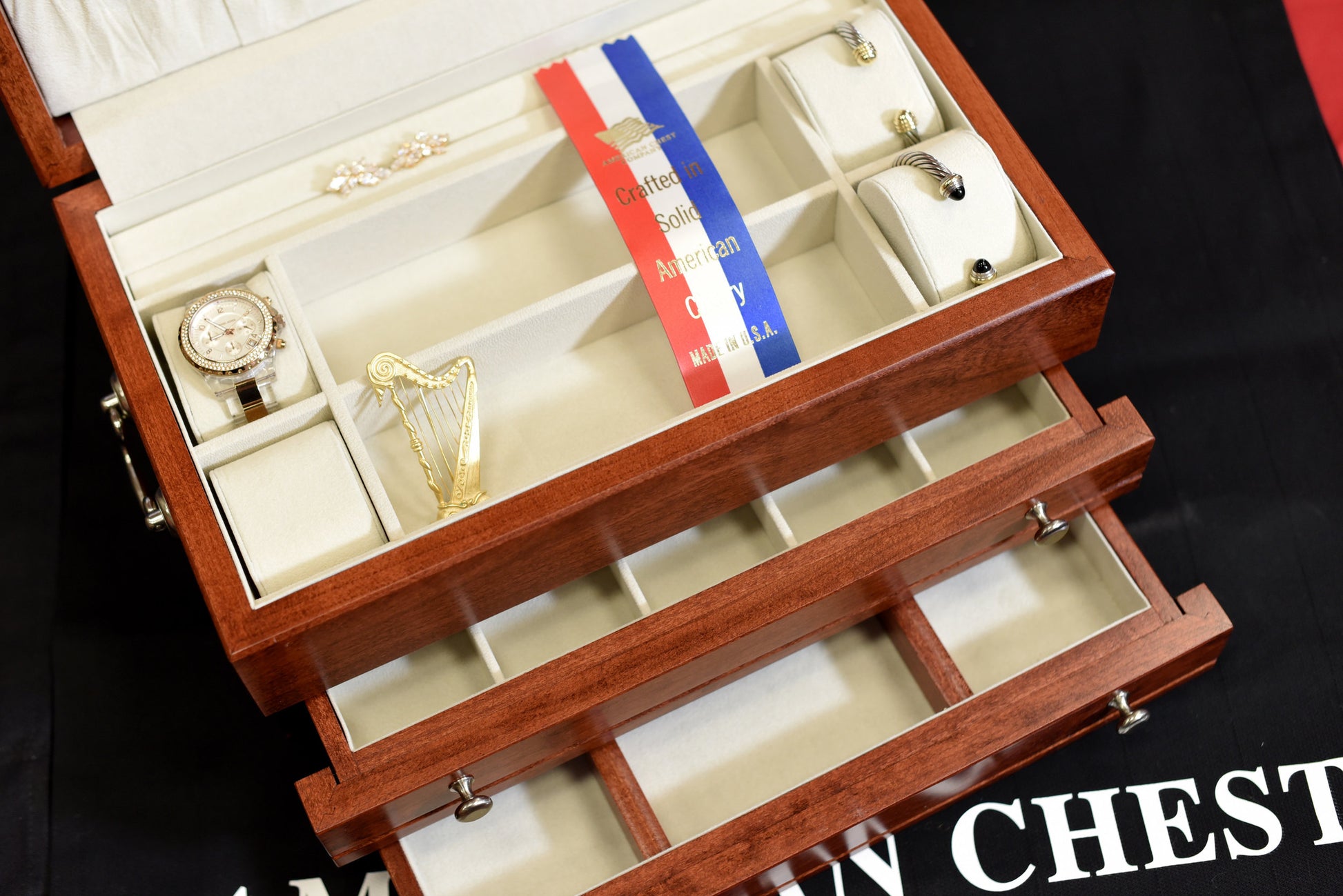 First Lady 2-Drawer Jewel Chest by American Chest - Crown Humidors