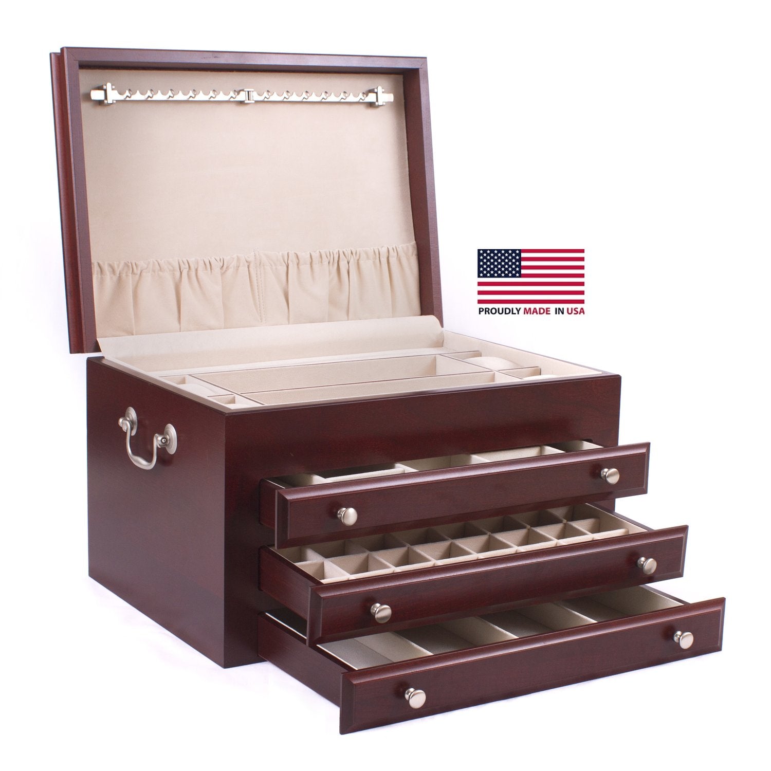 Majestic 3-Drawer Jeweller by American Chest - Crown Humidors