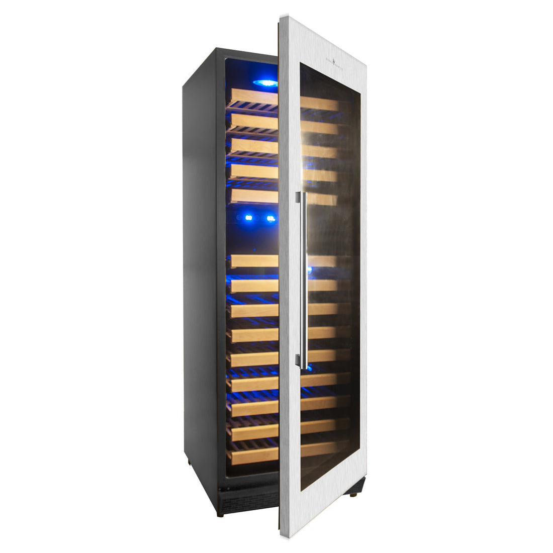 Kings Bottle-Tall Large Wine Refrigerator With Glass Door With Stainless Steel Trim ?-KBU170DX-SS RHH