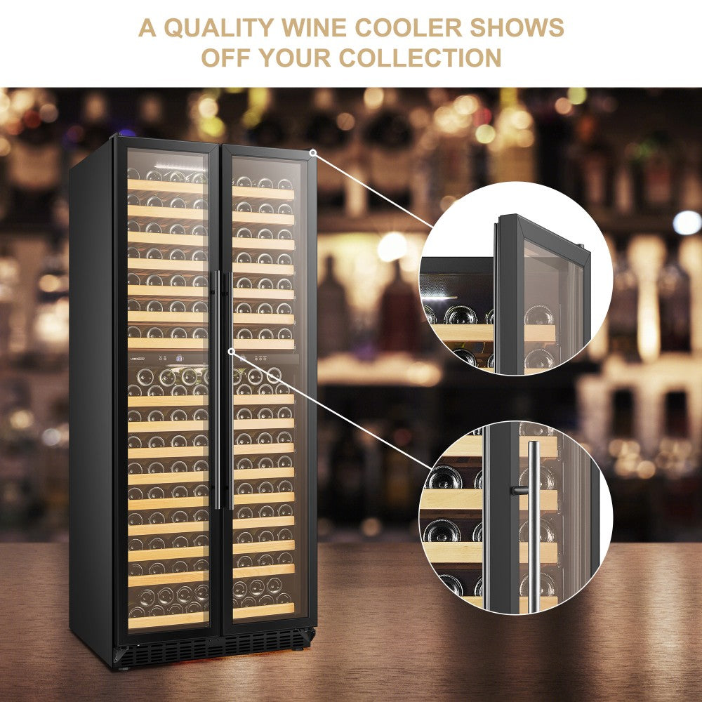 Lanbopro 287 Bottle Dual Door Wine Cooler
