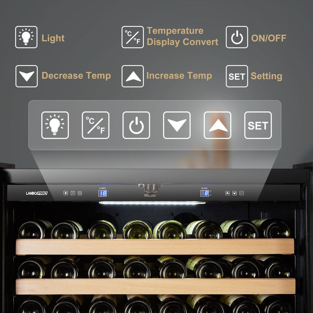 Lanbopro 289 Bottle Single Zone Wine Cooler