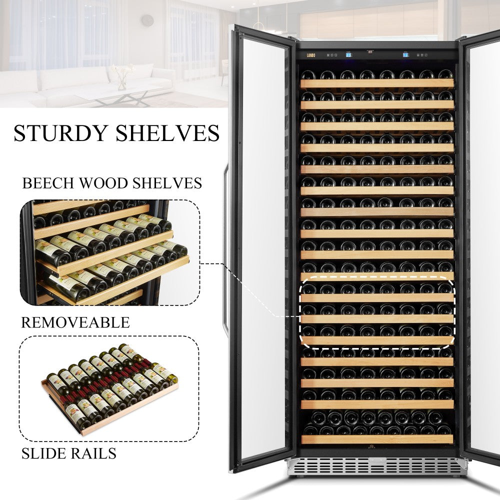Lanbo Luxury 289 Bottles Dual Door Wine Cooler