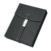 The Florence Black Leather Travel Humidor by Prestige Import Group - 10 Cigar ct - Crown Humidors