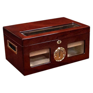 The Valencia High Gloss Cherry Humidor by Prestige Import Group - 120 Cigar ct - Crown Humidors