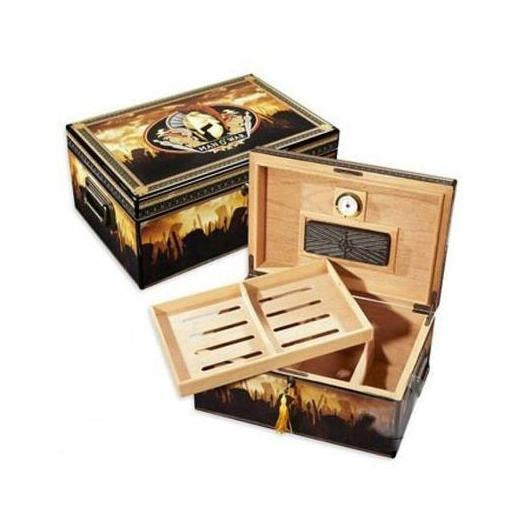 Quality Importers Man O War Branded Humidor - 100 Cigar ct - Crown Humidors