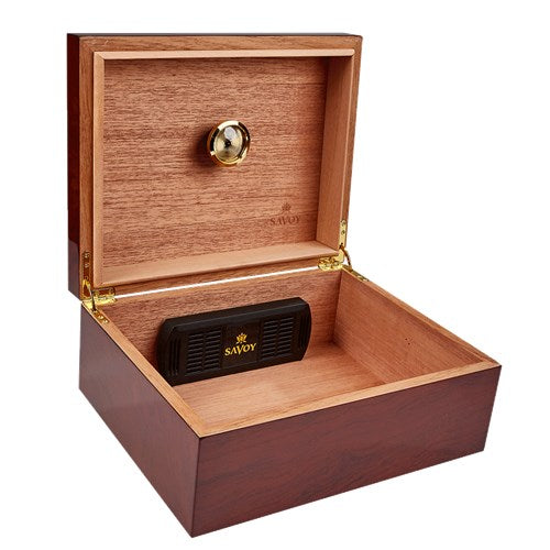 Savoy Classic Bubinga Humidor - 100 Cigar ct - Crown Humidors