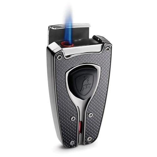 Tonino Lamborghini Forza Black Carbon Fiber Cigar Lighter - Crown Humidors