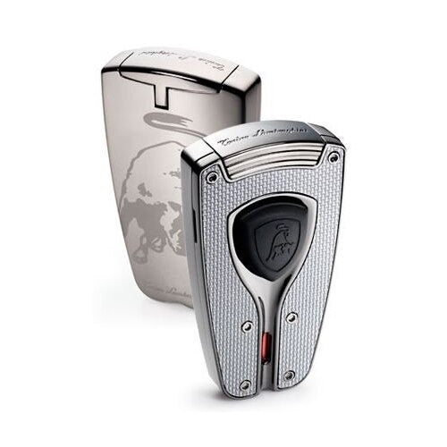 Tonino Lamborghini Forza Gunmetal and Carbon Fiber Torch Flame Lighter - Crown Humidors