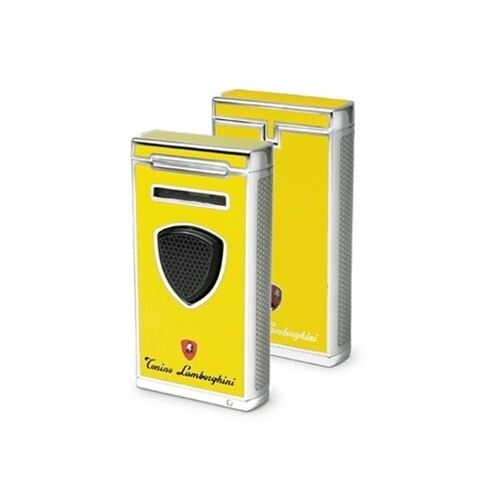 Tonino Lamborghini Pergusa Yellow Torch Flame Lighter - Crown Humidors