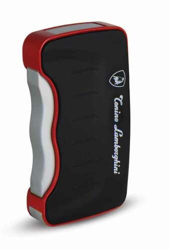 Tonino Lamborghini Eridanus Lighter - Black With Red Rim - Crown Humidors