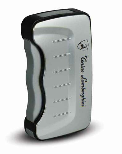 Tonino Lamborghini Eridanus Lighter - Silver With Black Rim - Crown Humidors