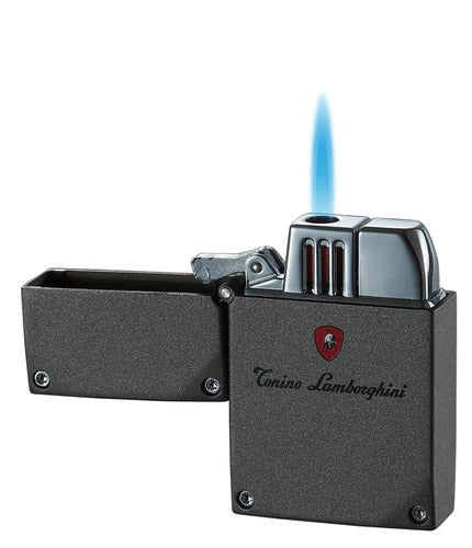 Tonino Lamborghini Duro Torch Flame Lighter - Metallic Grey - Crown Humidors