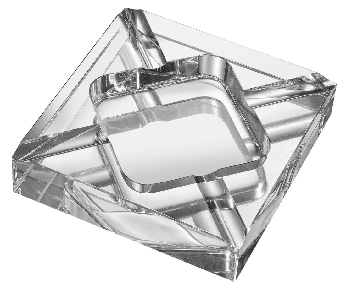 Visol Hyperion Square Crystal Cigar Ashtray - Crown Humidors