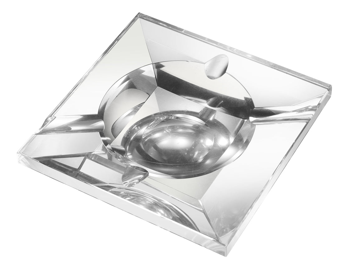 Visol Kratos Square Crystal Cigar Ashtray - Crown Humidors