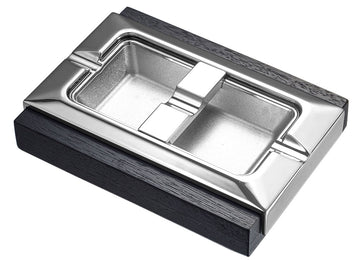 Visol Stadium Dard Wood and Metal Rectangular Cigar Ashtray - Crown Humidors