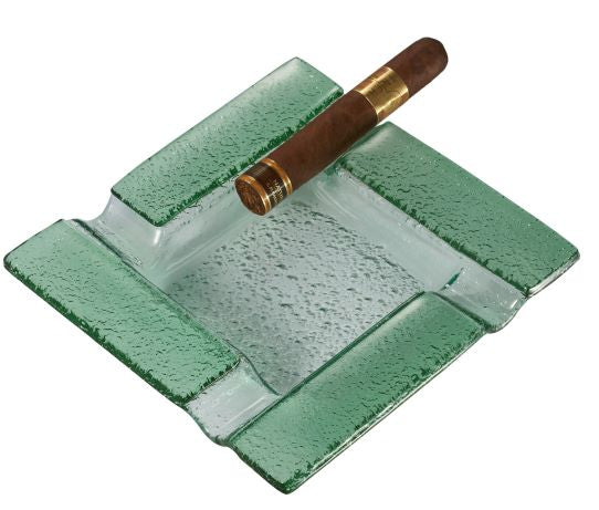 Visol Tanner Square Glass Cigar Ashtray - Crown Humidors