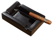Visol Black Rectangular Cigar Ceramic Ashtray - Crown Humidors