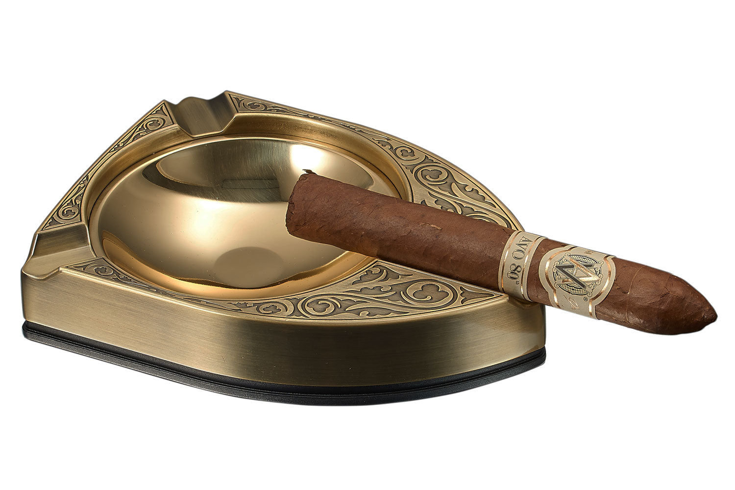 Visol Albion Matte Brass Cigar Ashtray - Crown Humidors