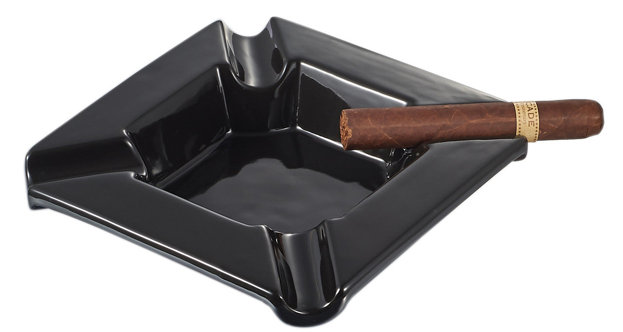 Visol Festus Large Cigar Ashtray - Matte Black - Vash433
