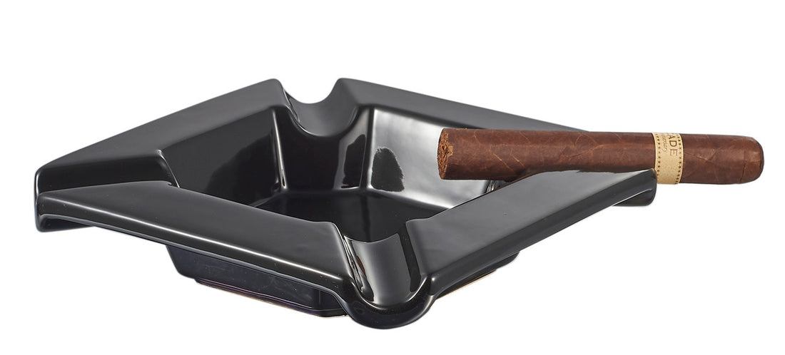 Visol Festus Large Cigar Ashtray - Matte Black - Vash433