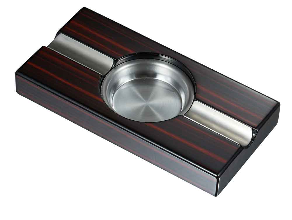 Visol Windsor Macassar Ebony Wood Finish Cigar Ashtray - Crown Humidors