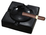 Visol Lokken Black Ceramic Ashtray for Patio Use - Crown Humidors