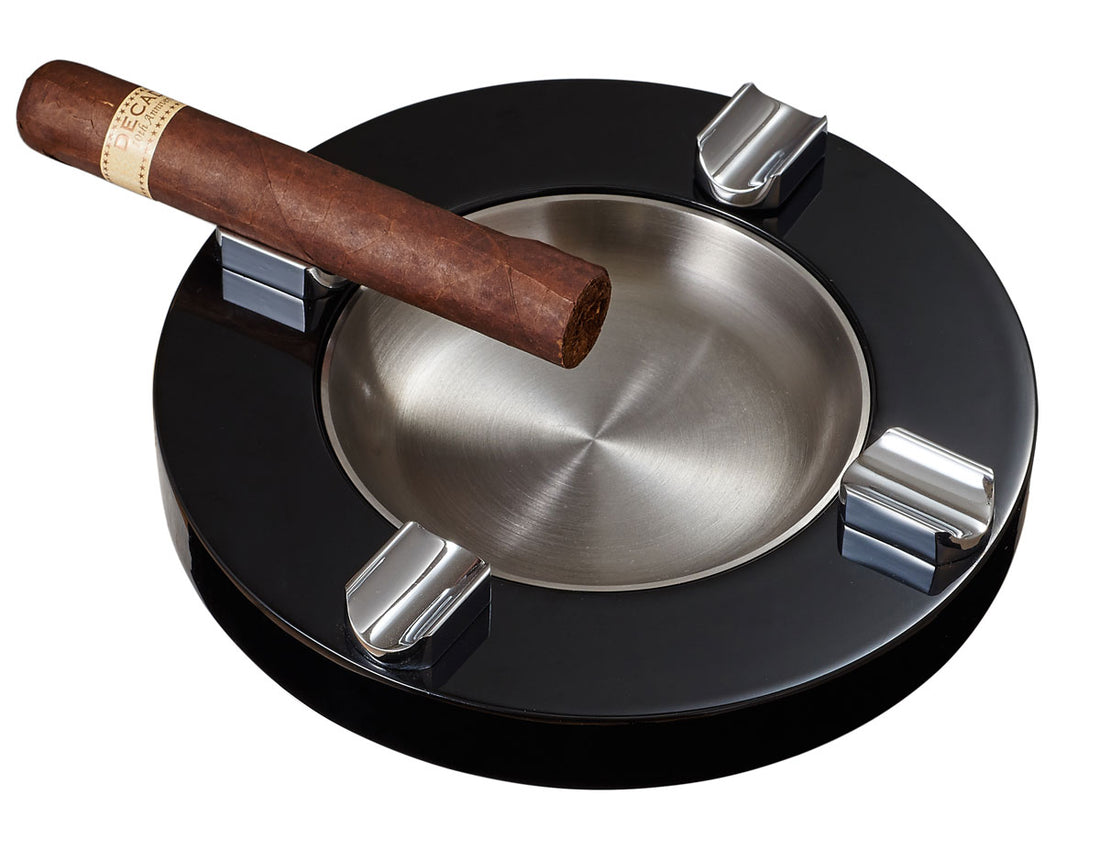 Visol Noche Lacquer Wooden Cigar Ashtray - Crown Humidors