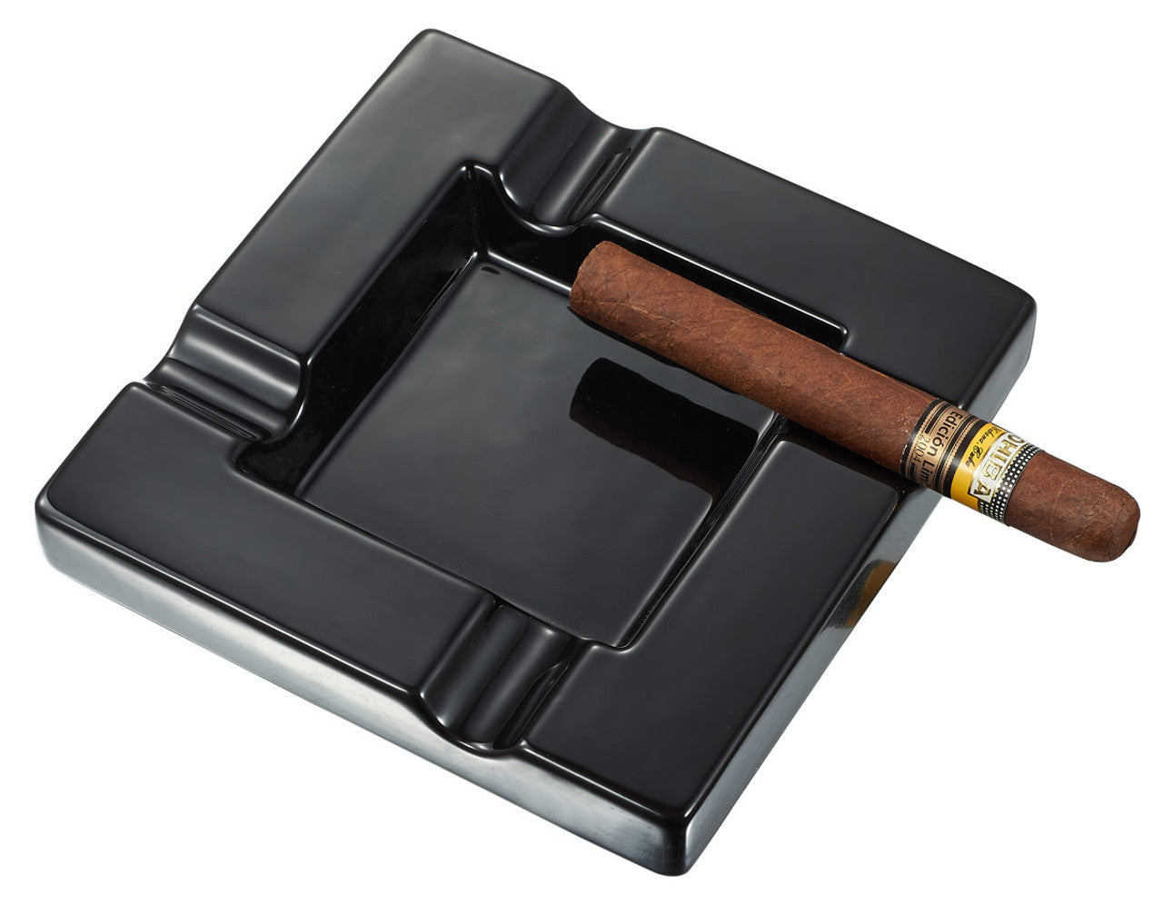 Visol Renner Black Ceramic Cigar Ashtray - Vash725