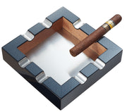 Visol Braeden Carbon Fiber Pattern Cigar Ashtray - Crown Humidors
